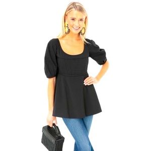 Tuckernuck Black Nealy Blouse (NWT)
